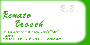 renato brosch business card